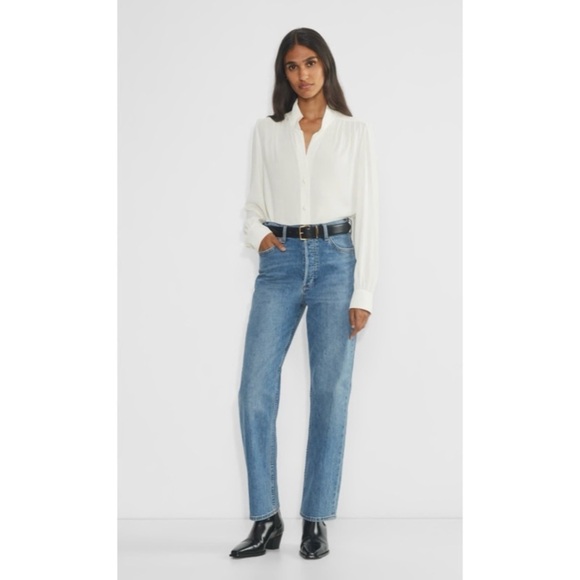 Denim Forum the Arlo Hi-Rise Straight Jean in 5 Yrs Kiss n Tell 26 - Picture 1 of 14
